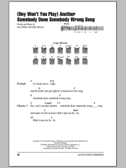 page one of (Hey, Won't You Play) Another Somebody Done Somebody Wrong Song (Guitar Chords/Lyrics)