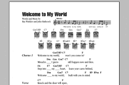 page one of Welcome To My World (Guitar Chords/Lyrics)