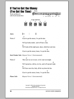 page one of If You've Got The Money (I've Got The Time) (Guitar Chords/Lyrics)