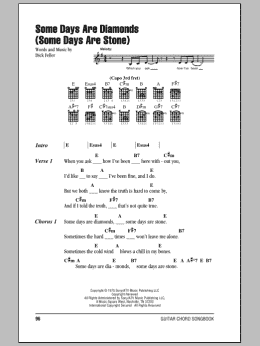 page one of Some Days Are Diamonds (Some Days Are Stone) (Guitar Chords/Lyrics)