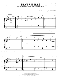 page one of Silver Bells (Beginning Piano Solo)