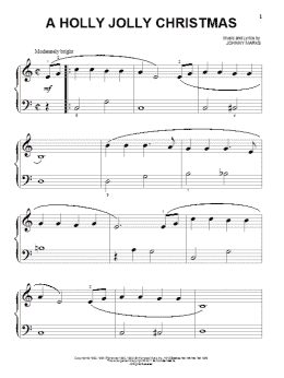 page one of A Holly Jolly Christmas (Big Note Piano)