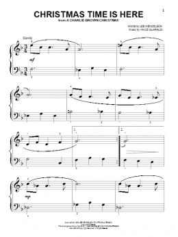 page one of Christmas Time Is Here (Beginning Piano Solo)