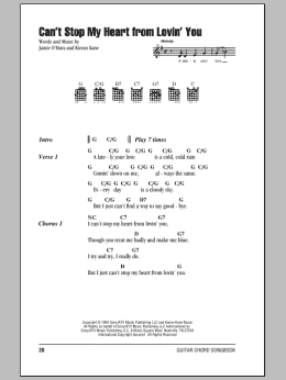 page one of Can't Stop My Heart From Lovin' You (Guitar Chords/Lyrics)