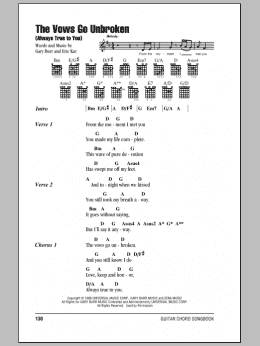 page one of The Vows Go Unbroken (Always True To You) (Guitar Chords/Lyrics)
