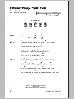 page one of I Wouldn't Change You If I Could (Guitar Chords/Lyrics)