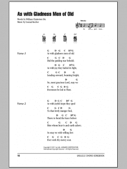 page one of As With Gladness Men Of Old (Ukulele Chords/Lyrics)
