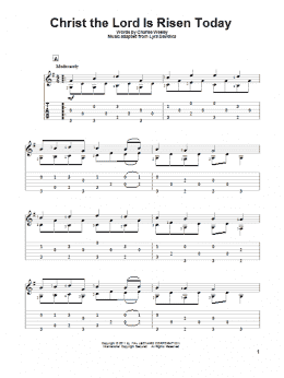 page one of Christ The Lord Is Risen Today (Solo Guitar)