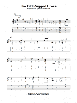 page one of The Old Rugged Cross (Solo Guitar)