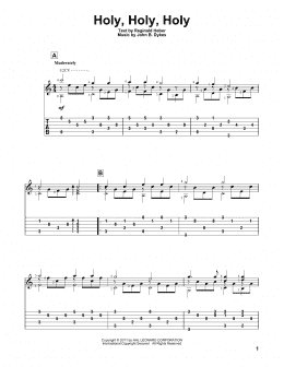 page one of Holy, Holy, Holy (Solo Guitar)