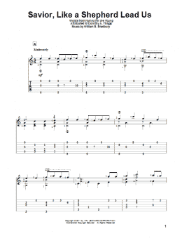 page one of Savior, Like A Shepherd Lead Us (Solo Guitar)