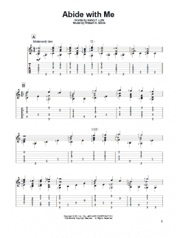 page one of Abide With Me (Solo Guitar)