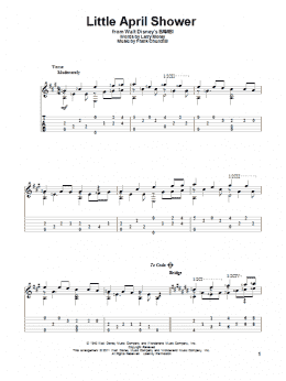 page one of Little April Shower (Solo Guitar)