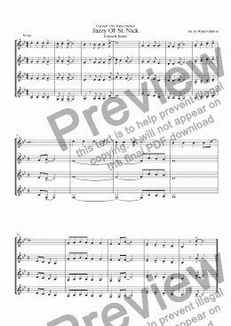 page one of Jazzy Ol’ St. Nick Quartets