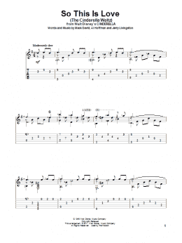 page one of So This Is Love (from Cinderella) (Solo Guitar)