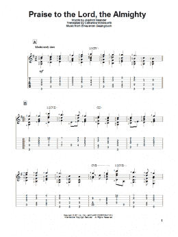 page one of Praise To The Lord, The Almighty (Solo Guitar)
