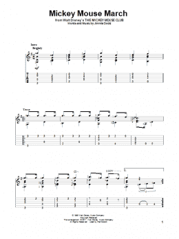 page one of Mickey Mouse March (from The Mickey Mouse Club) (Solo Guitar)