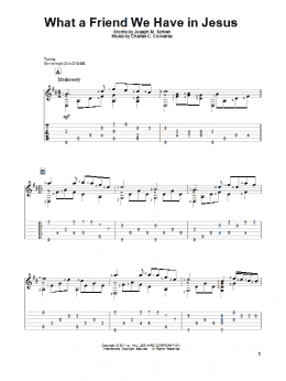 page one of What A Friend We Have In Jesus (Solo Guitar)