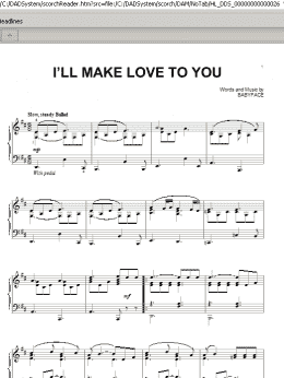 page one of I'll Make Love To You (Piano Solo)