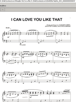 page one of I Can Love You Like That (Piano Solo)