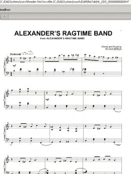 page one of Alexander's Ragtime Band (Piano Solo)