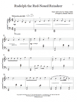 page one of Rudolph The Red-Nosed Reindeer (Educational Piano)