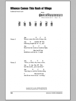 page one of Whence Comes This Rush Of Wings (Ukulele Chords/Lyrics)