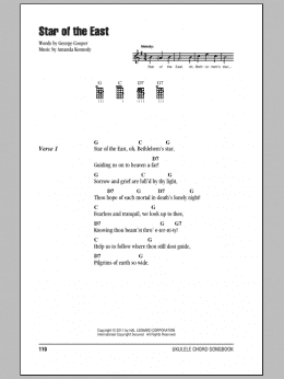 page one of Star Of The East (Ukulele Chords/Lyrics)