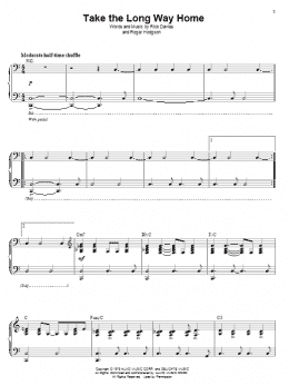 page one of Take The Long Way Home (Piano & Vocal)