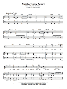 page one of Point Of Know Return (Piano & Vocal)