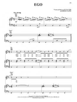 page one of Ego (Piano, Vocal & Guitar Chords (Right-Hand Melody))