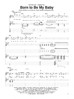 page one of Born To Be My Baby (Guitar Tab)