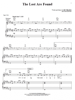 page one of The Lost Are Found (Piano, Vocal & Guitar Chords (Right-Hand Melody))