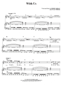 page one of With Us (Piano, Vocal & Guitar Chords (Right-Hand Melody))