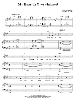 page one of My Heart Is Overwhelmed (Piano, Vocal & Guitar Chords (Right-Hand Melody))