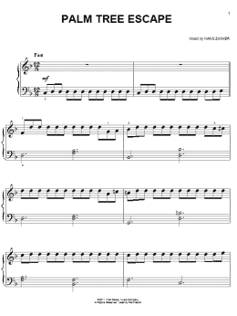 page one of Palm Tree Escape (Easy Piano)