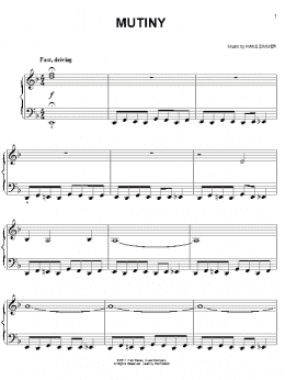 page one of Mutiny (Easy Piano)