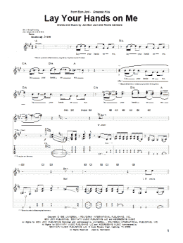 page one of Lay Your Hands On Me (Guitar Tab)