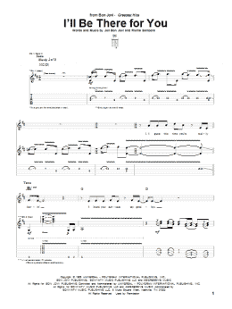 page one of I'll Be There For You (Guitar Tab)