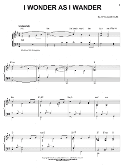 page one of I Wonder As I Wander (Piano & Vocal)