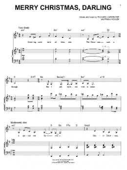 page one of Merry Christmas, Darling (Piano & Vocal)