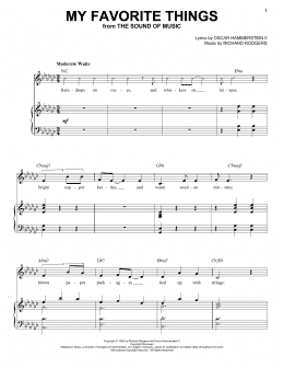 page one of My Favorite Things (Piano & Vocal)