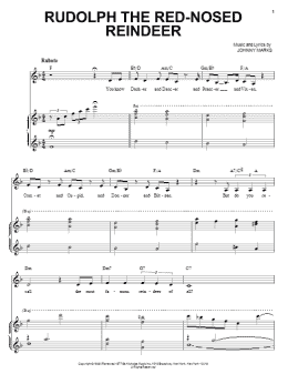 page one of Rudolph The Red-Nosed Reindeer (Piano & Vocal)