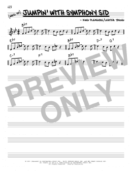 page one of Jumpin' With Symphony Sid (Real Book – Melody & Chords – C Instruments)