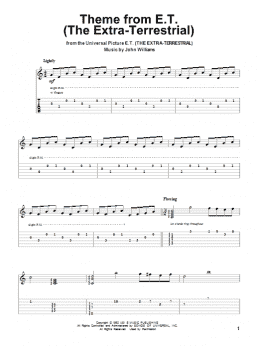 page one of Theme From E.T. (The Extra-Terrestrial) (Guitar Tab (Single Guitar))