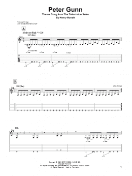 page one of Peter Gunn Theme (Guitar Tab (Single Guitar))