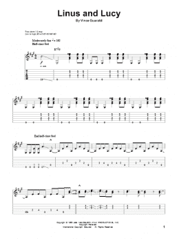 page one of Linus And Lucy (Guitar Tab (Single Guitar))