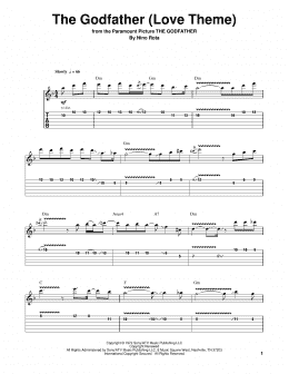 page one of The Godfather (Love Theme) (Guitar Tab (Single Guitar))