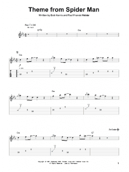 Spiders (Guitar Tab (Single Guitar)) for Leadsheets - Sheet Music to Print