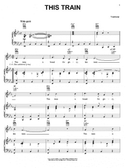 page one of This Train (Piano, Vocal & Guitar Chords (Right-Hand Melody))